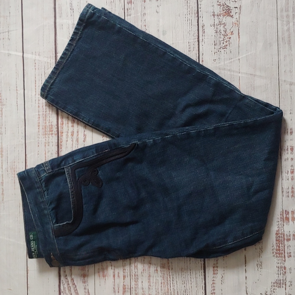 RALPH LAUREN STRAIGHT LEG JEANS WITH EMBROIDERY DETAIL‎